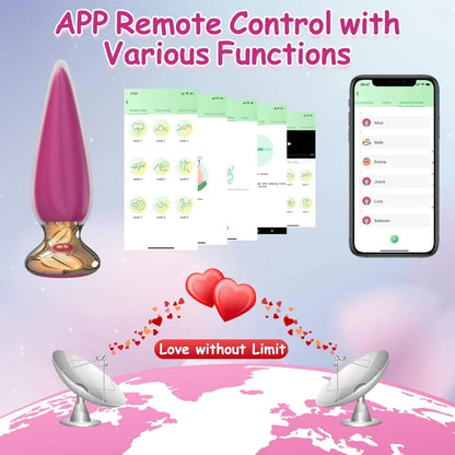 App & Remote Control Vibrating Public Butt Plug