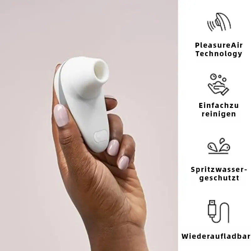 White clitoral suction cup, female vibrator toy