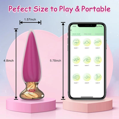 App & Remote Control Vibrating Public Butt Plug