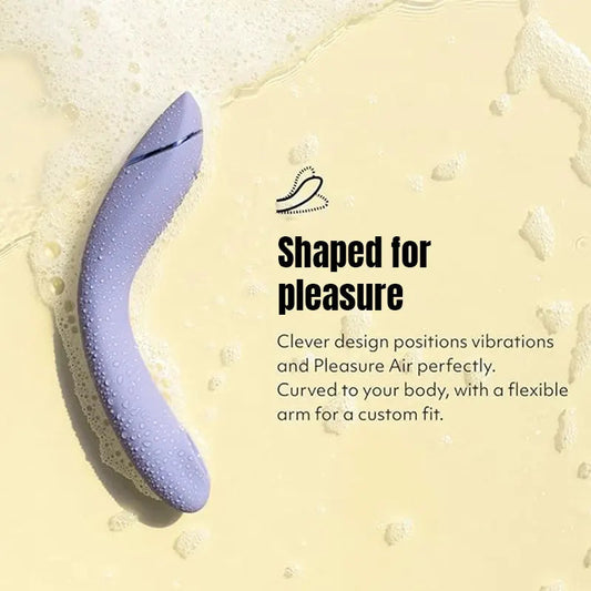 Curved G-spot vibrator with 12 suction & 3 vibration