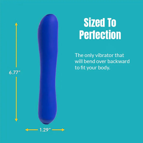 Blue mini G-spot vibrator with 180° vibrating head