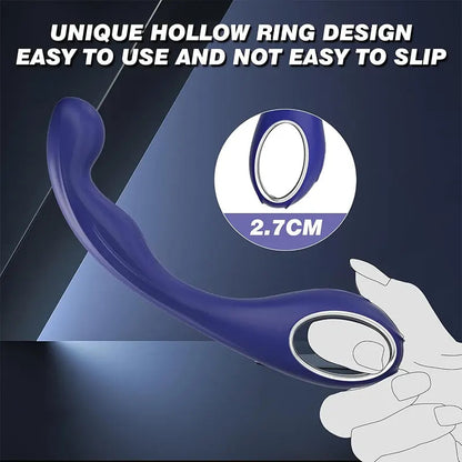 Blue Hollow-Ring Prostate Vibrator
