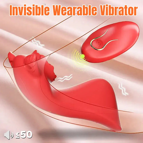 Cat ear rose suction cup vibrator with remote control