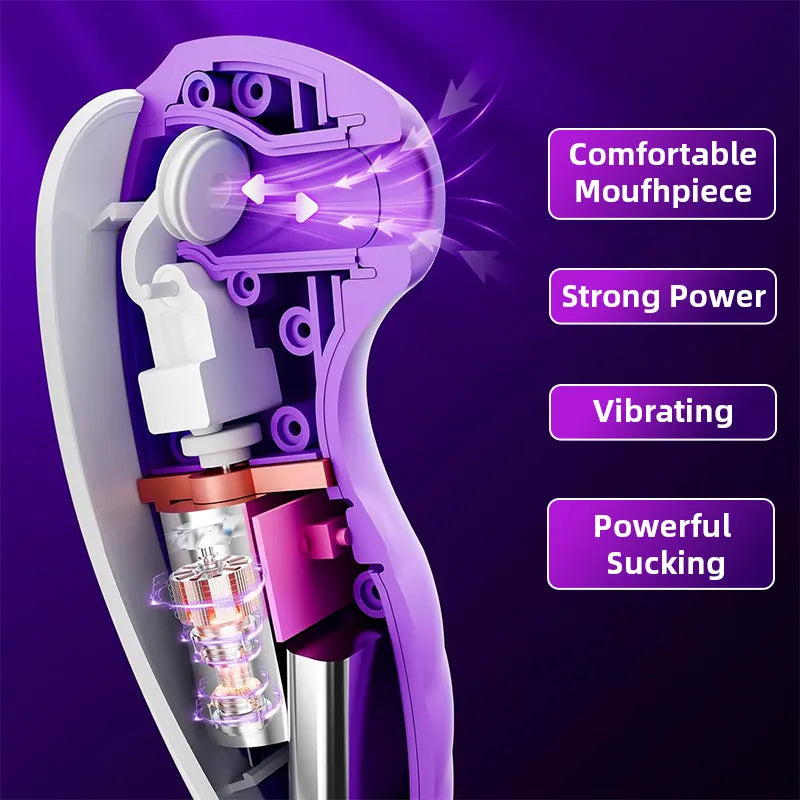 Clitoral Nipple Suction Cup Vibrator with 7 Suction