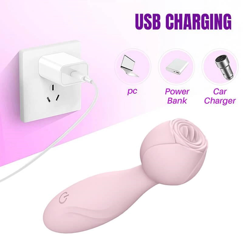 Blushing Pleasure Rose Mini Vibrator