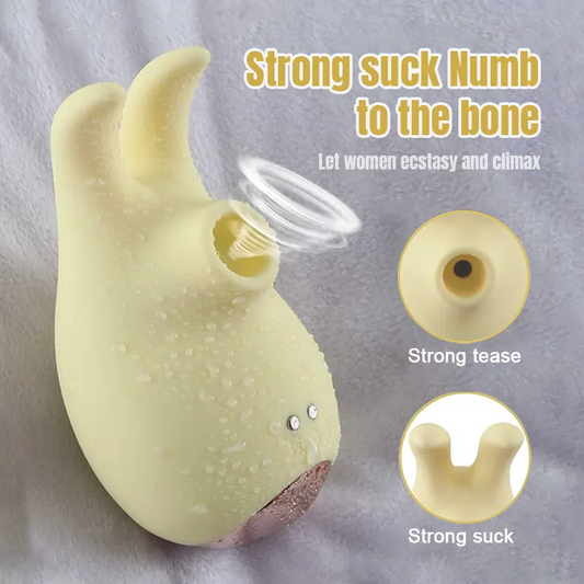 Cute Rabbit Ear Sucking Vibrating Massager
