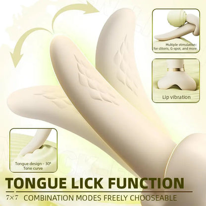 Banana vibrator, long tongue G-spot vibrator