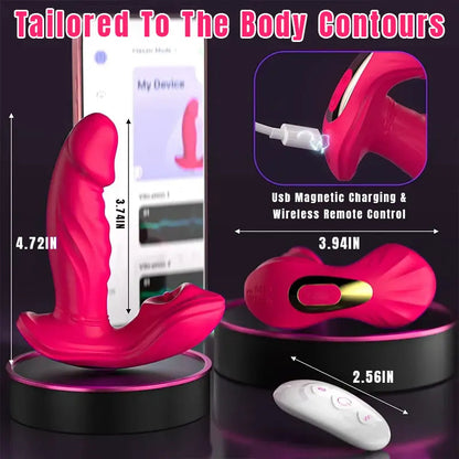 App Control 3-in-1 Clitoris and G-Spot Dildo Vibrator