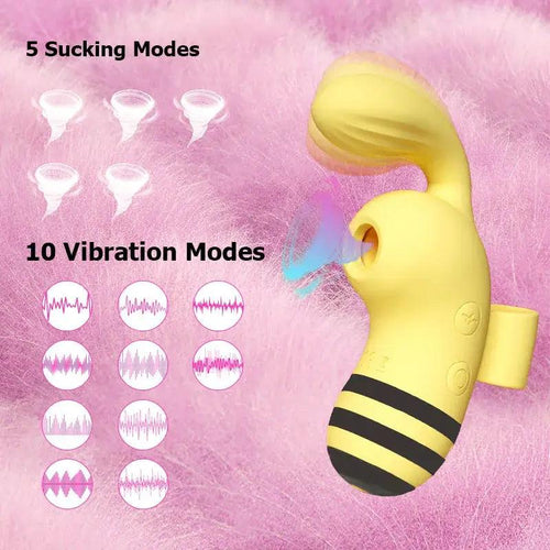 Bee-Inspired Sucking Tease Massager