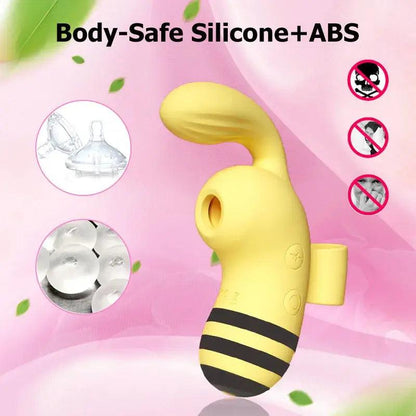 Bee-Inspired Sucking Tease Massager