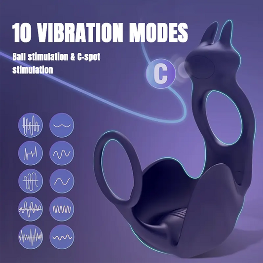 Vibrating Cock Ring With Testicle Vibrator