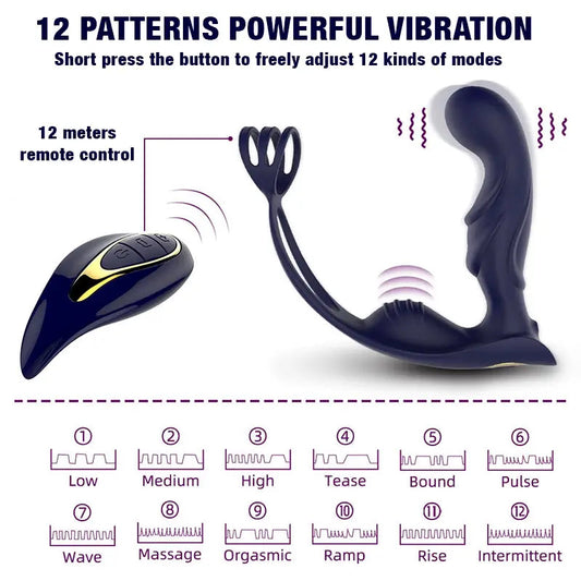 Blue Samurai Prostate Vibrating Sperm-Locking Ring