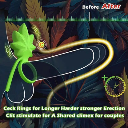 Cannabis Leaf Dual Ring Penis Enhancer