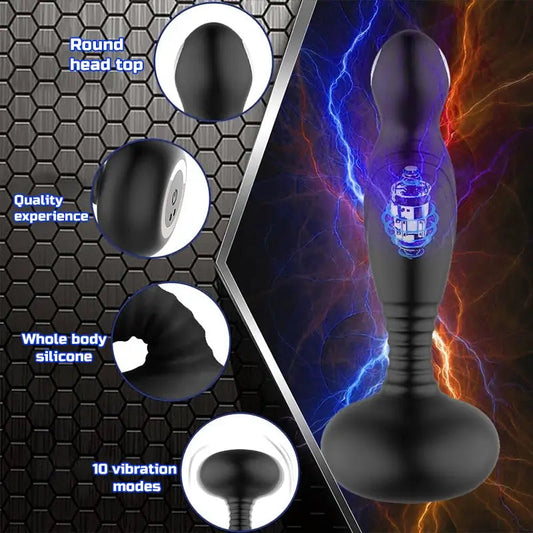 Vibrating Electric Shock Remote Control Anal Massager