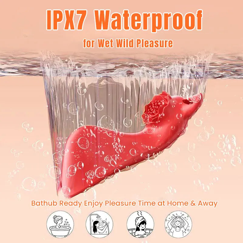 Cat ear rose suction cup vibrator with remote control