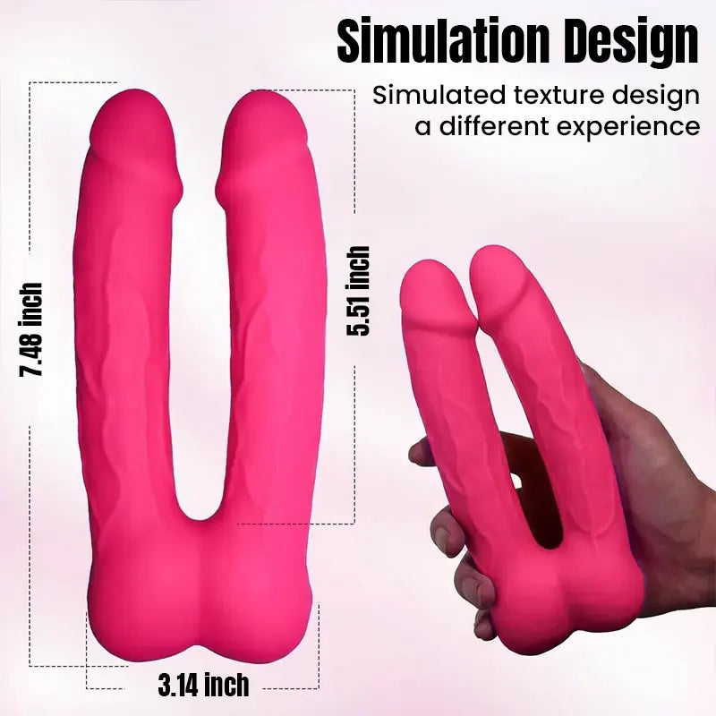APP Controlled Double Vibrating Dildo for Vaginal & Anal Stimulation