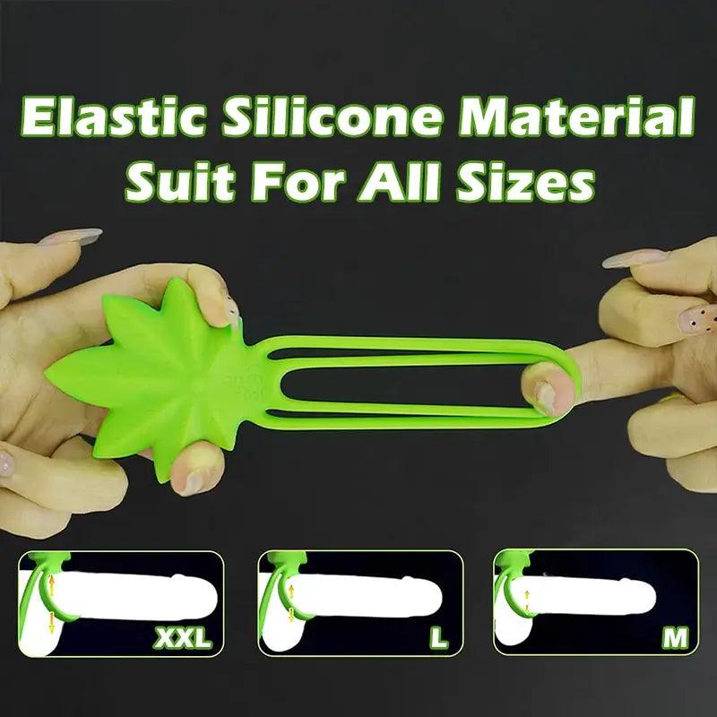 Cannabis Leaf Dual Ring Penis Enhancer