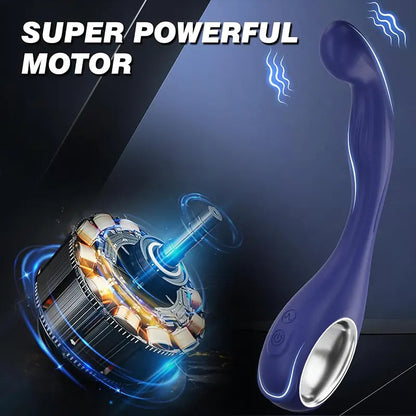 Blue Hollow-Ring Prostate Vibrator