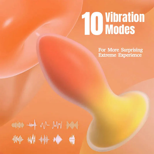 Vibrating Ergonomic Gradient Color Anal Plug
