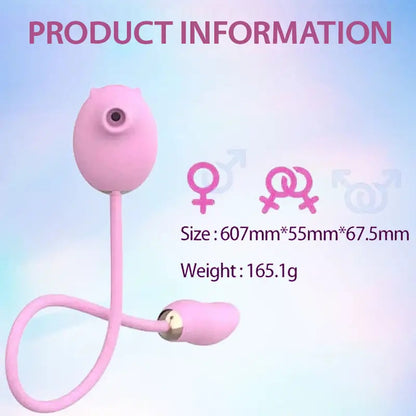 Cartoon-Style Dual Function Sucking Vibrator