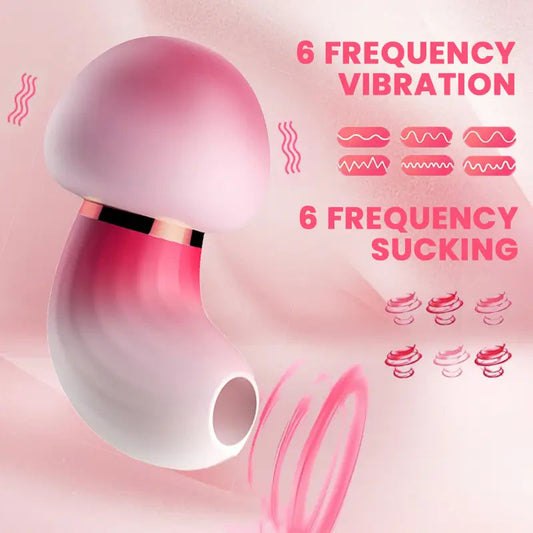 Coloured Mushroom Clit Sucker Vibrator