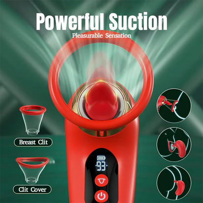 Wireless App-Controlled Clitoral & Nipple Licking Stimulator