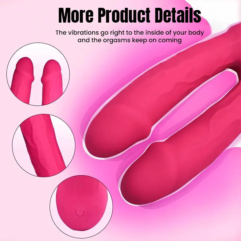 APP Controlled Double Vibrating Dildo for Vaginal & Anal Stimulation