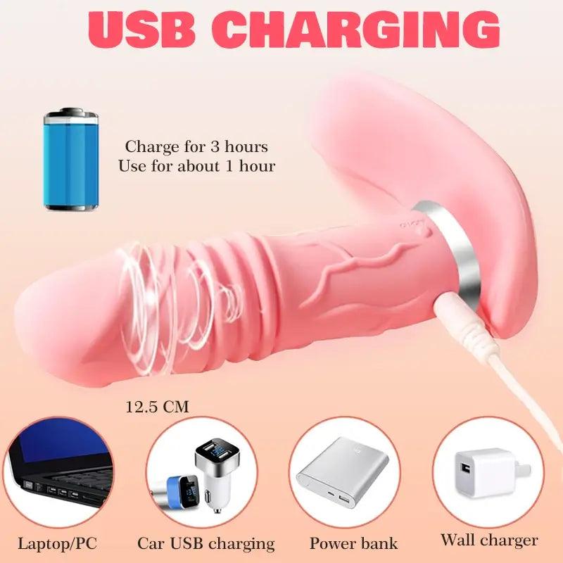 Wearable Simulation Heated Remote Control Vibrator