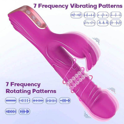 Beaded Rabbit Vibrator with Dual Motors & Clitoral Stimulation