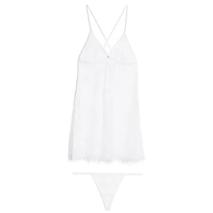 White Lace Halter Neck Babydoll