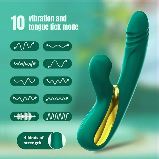 Vibrating Licking 2-in-1 Masturbator