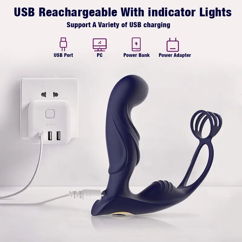 Blue Samurai Prostate Vibrating Sperm-Locking Ring