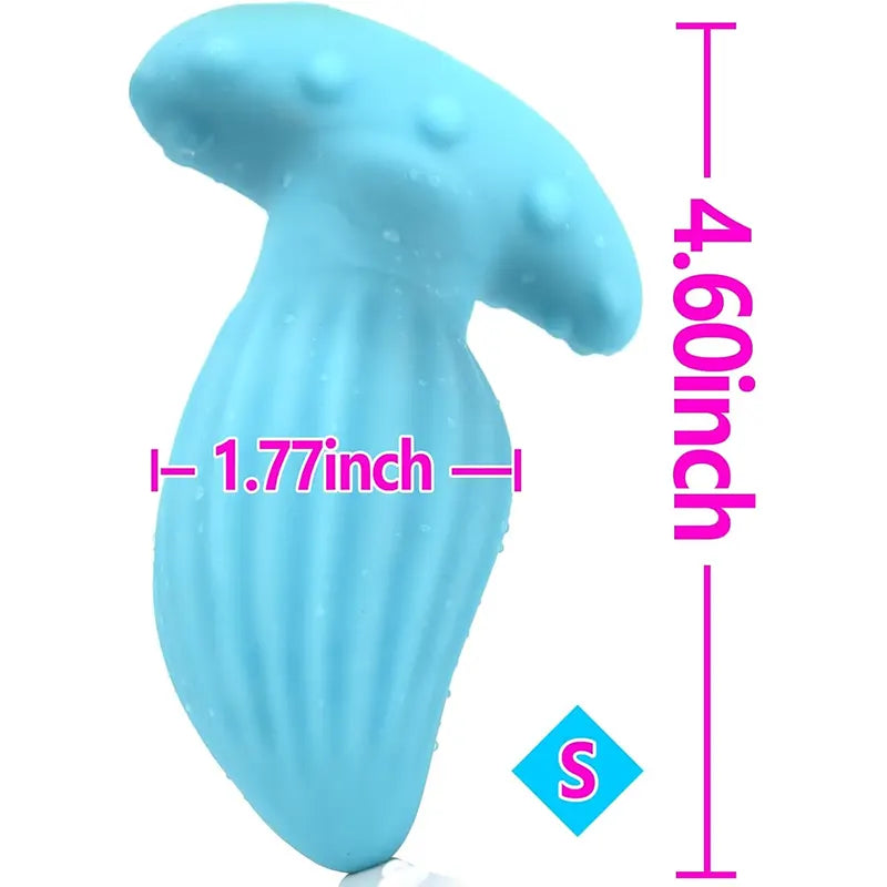 Blue Silicone T-Base Anal Plug
