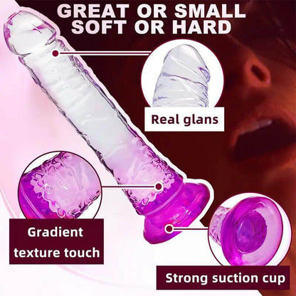 Clear Crystal Purple Dildo