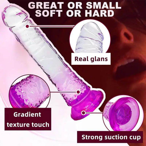 Clear Crystal Purple Dildo