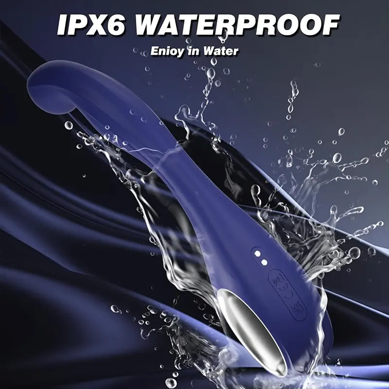 Blue Hollow-Ring Prostate Vibrator