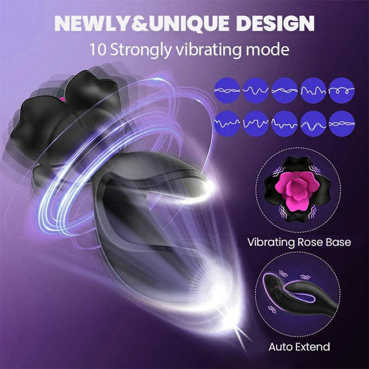Vibrating Anal Plug & Rose G-Spot Toy