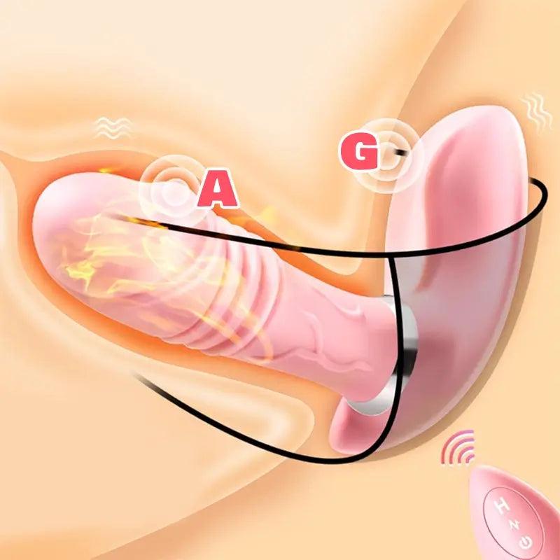 Wearable Simulation Heated Remote Control Vibrator