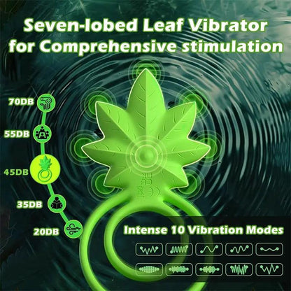Cannabis Leaf Dual Ring Penis Enhancer