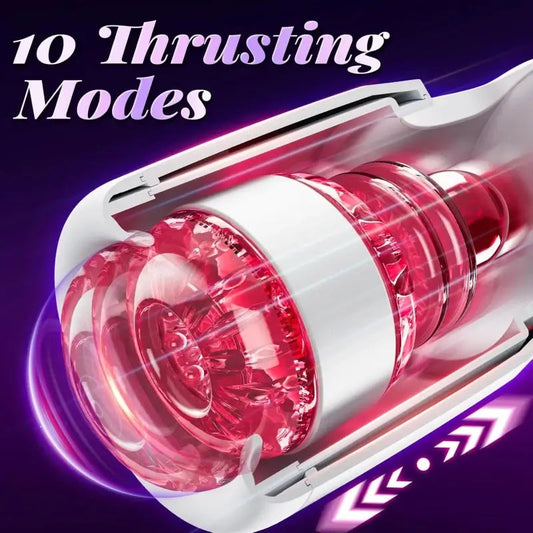 Automatic Thrusting and Licking Male Masturbator