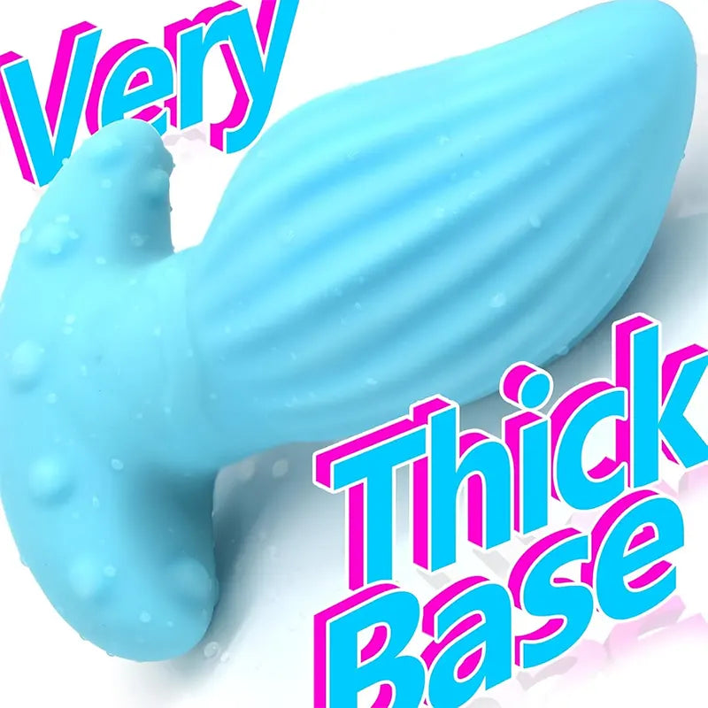 Blue Silicone T-Base Anal Plug
