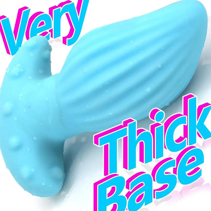 Blue Silicone T-Base Anal Plug