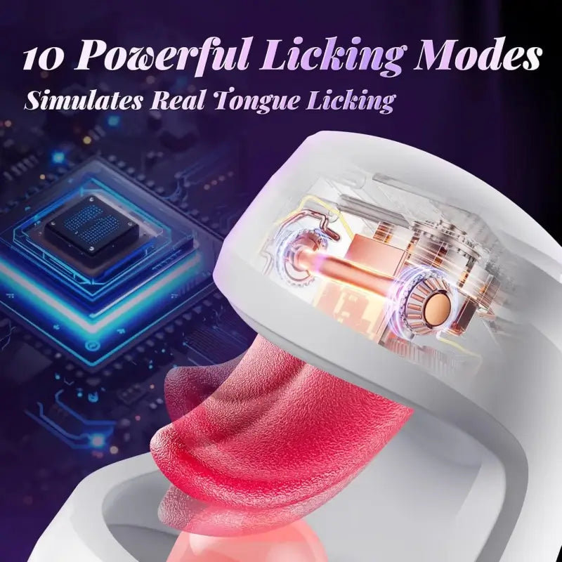 Automatic Thrusting and Licking Male Masturbator