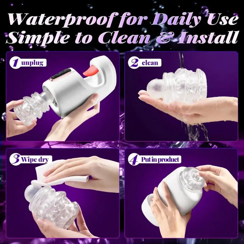 Automatic Thrusting and Licking Male Masturbator