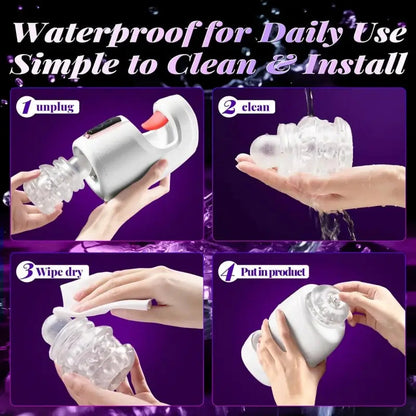 Automatic Thrusting and Licking Male Masturbator