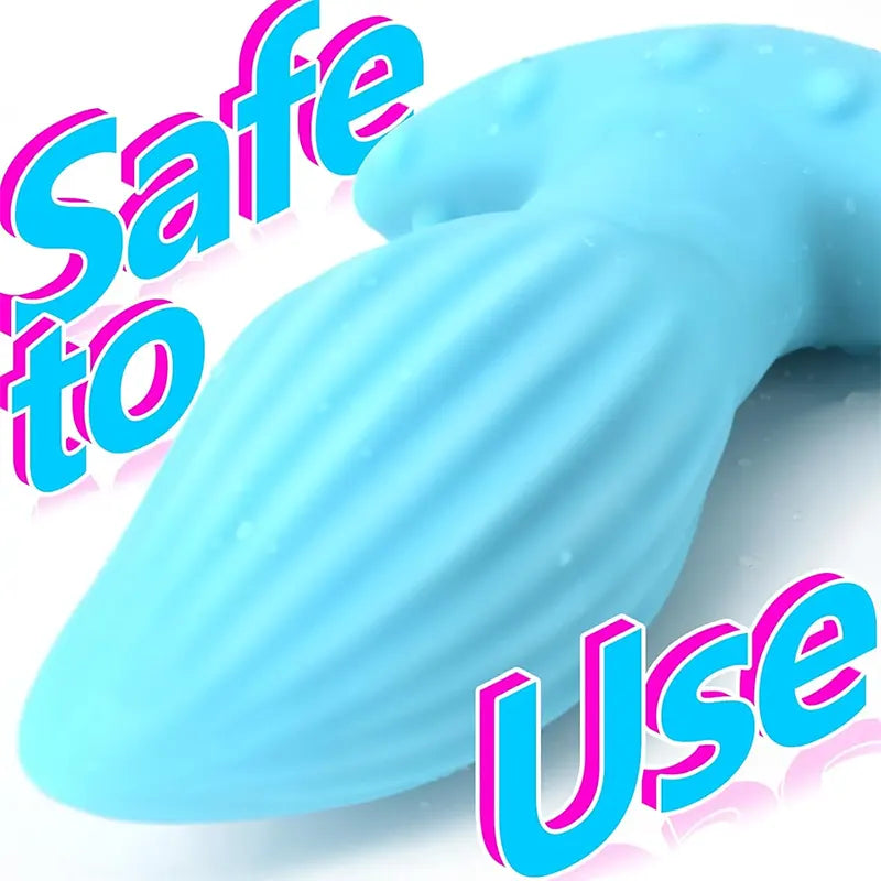 Blue Silicone T-Base Anal Plug