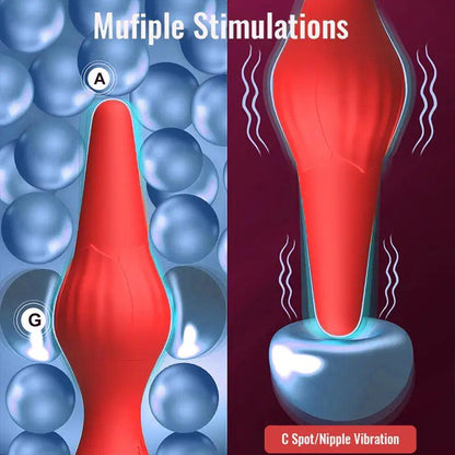 APP Silicone Rose Vibrating Anal Plug