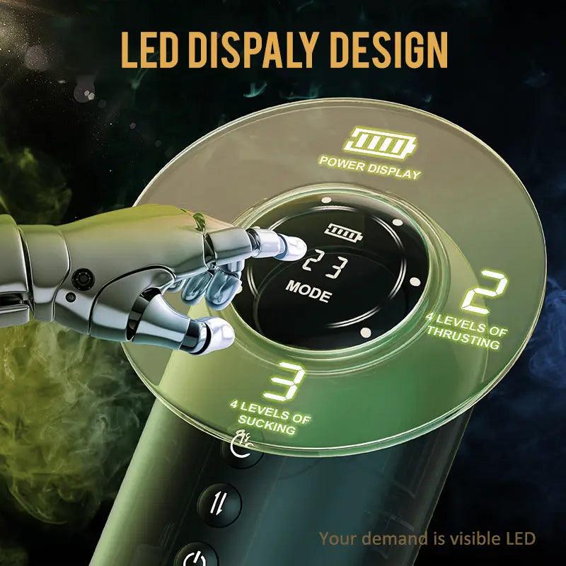 Automatic Digital Display Stretching Sucking Smart Heated Masturbation Cups