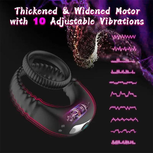 Cum Lock Double Ring Vibrating Massager