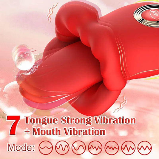 Vibrating Red Lip Tongue Massager